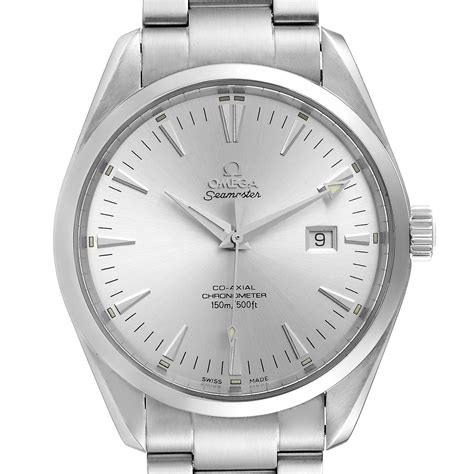 omega aqua terra silver dial.